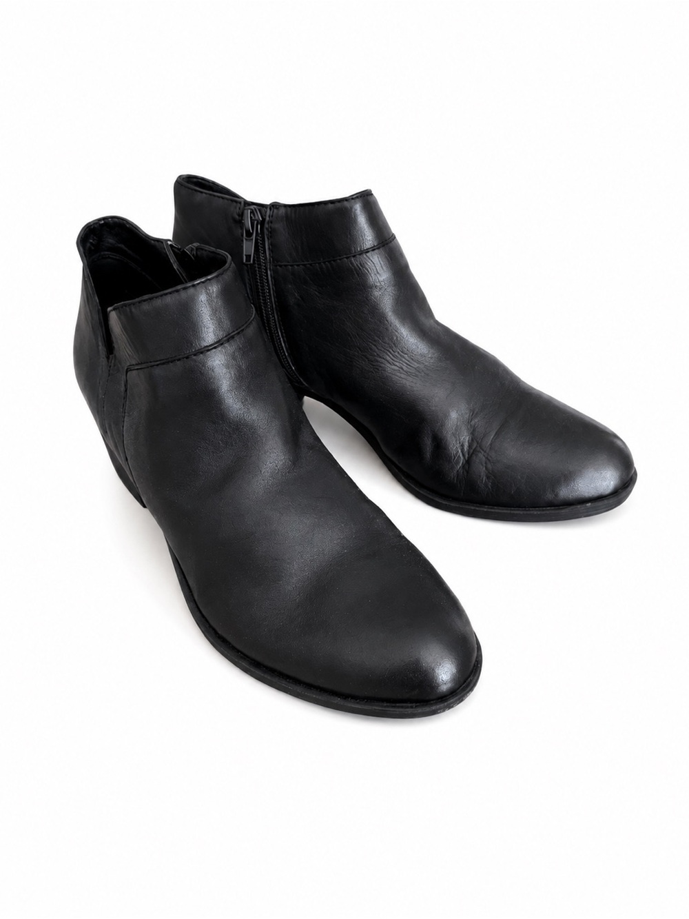 LUCKY BRAND Brintly Black Booties Zipper Leather Size 9